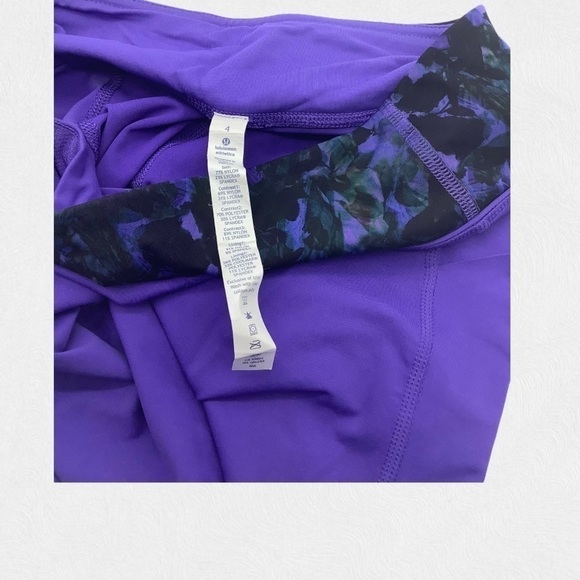 LULULEMON Pace Rival Crop Iris Flower Floral - Picture 6 of 8